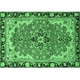 thumbnail image 1 of Ahgly Company Indoor Rectangle Medallion Emerald Green Traditional Area Rugs, 7' x 10', 1 of 4