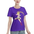 thumbnail image 2 of T-Shirt Basique à Manches Courtes pour Femmes Sailor Moon Lièvre Lunaire, 2 of 6