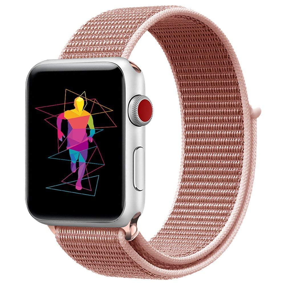 Apple Watch Replacement 44mm Bands Soft Lightweight Breathable Nylon Sport Loop Replacement Strap for iWatch Apple Watch Series 4 3 Series 2 Series