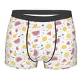 thumbnail image 4 of Goofa Watermelon And Lemon Printed Men's Boxer Briefs Underwear, Moisture-Wicking Underwear, Trunk,Soft and Breathable Cotton Underwear-XX-Large, 4 of 9