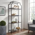 thumbnail image 3 of Crosley Furniture Aimee Bookshelf with Glass Shelves, Bookcase Storage, 3 of 5