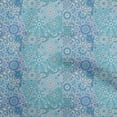 thumbnail image 1 of oneOone Cotton Cambric Light Blue Fabric Asian Mosaic Floral Fabric For Sewing Printed Craft Fabric By The Yard 42 Inch Wide, 1 of 4