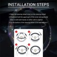 thumbnail image 6 of 38cm Universal Car SUV Breathable Anti-Slip Bling Rhinestones Steering Wheel Cover for Women Girl with Crystal Diamond Sparkling, black, 6 of 7