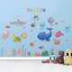 thumbnail image 2 of Sea Life Wall Stickers Under The Sea Fish Wall Decor, Removable Peel and Stick Waterproof Wall Art Stickers Decals for Kids Room Nursery Living Room B, 2 of 4