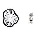 thumbnail image 1 of Reloj de pared acrílico distorsionado, reloj creativo derretido, adorno de lujo único para escritorio. Compre una estatua moderna de , figur, 1 of 8