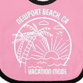 thumbnail image 4 of Inktastic Summer Vacation Mode Newport Beach California Boys or Girls Baby Bib, 4 of 4