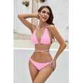 thumbnail image 5 of Women Sexy Rope Around Bikini Sets Two Piece Swimsuit Fashion Metal Ring Bathing Suit Swim Wear, 5 of 9
