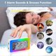 thumbnail image 4 of Digital Alarm Clock with 2 Alarms, LED Digital Mirror Clock with 8 Light Modes, Snooze, Sleep Aid, TimerWhite, 4 of 4