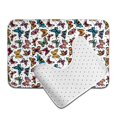thumbnail image 6 of Honeii Cute Butterfly Pattern Bathroom Anti-Skid Pad Bathroom Mat Vintage Seamless Pattern Not-Slip Toilet Rug Set, 6 of 6
