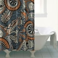 thumbnail image 5 of Artistic Floral Bohemian Curtain 72x84 Inches, Quick-Dry Polyester with Plastic Rings, Paisley Retro Elegant Design for Bathrooms, 5 of 5