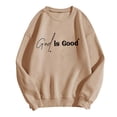 thumbnail image 5 of Women Blouses Blank Cardigan Womens Soft Sweaters Lightweight Pullover Sweatshirt Women Sweater with Zipper N Neon Sweater Double Hoodie Sweatshirt Womens Cute Zip up Hoodies Lined Brown 2XL, 5 of 5