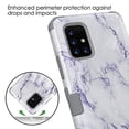thumbnail image 5 of Kaleidio Case For Samsung Galaxy A51 5G [TUFF Armor] Impact Protective Hybrid [Shockproof] 3-Piece Dual Layer Rubber Cover [White Marble Design], 5 of 6