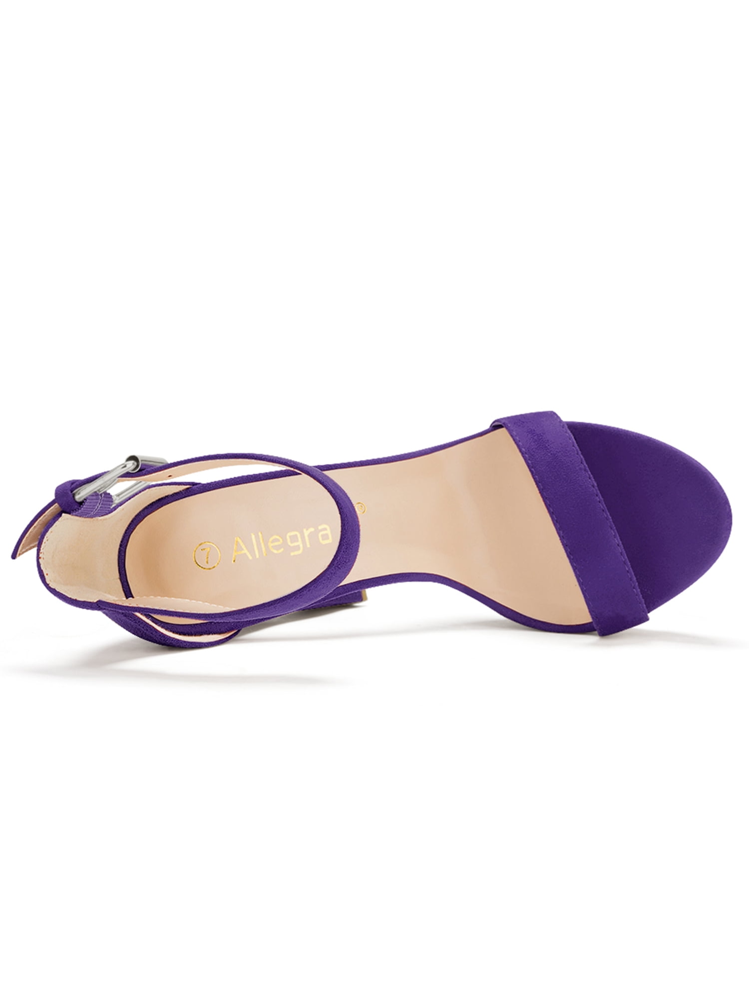 DARING DIVA Women's Platform High Chunky Heel Sandals Purple US 10.5/UK 8.5/EU 41