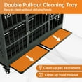 thumbnail image 2 of 54/48/42/38 Inch Heavy Duty Dog Crate with Wheels, Folding Metal Big Dog Cage for Large and Medium Dogs, Extra Large XL XXL Indestructible Dog Crate with Removable Tray., 2 of 8