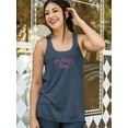 thumbnail image 2 of Mothers Day Festive Pink Text Racerback Tank Women -Image by Shutterstock, Female XX-Large, 2 of 4