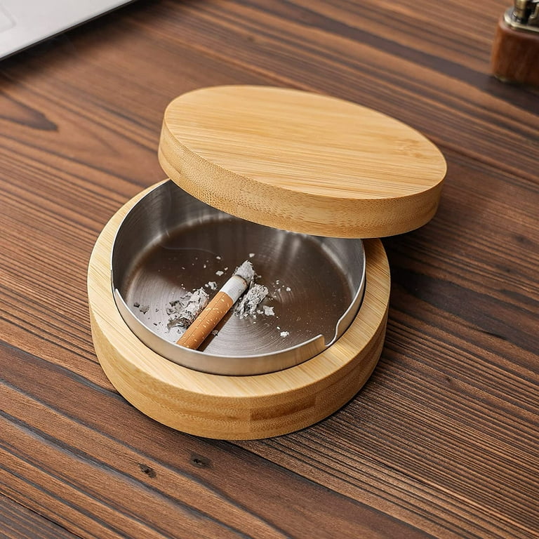 Outdoor Ashtray With Lid Japanese Style 