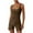 Coffee, variant on Women's Workout Rompers Seamless Ribbed Sleeveless Square Neck Yoga Athletic Short Jumpsuits One Piece Bodysuits