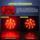 thumbnail image 4 of 4 luces traseras LED redondas rojas de 4" para remolque con conectores de ojal para montaje en superficie, IP67, para freno, giro y camión, remolque, caravana o Jeep., 4 of 5