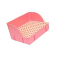 thumbnail image 5 of balikha Corner Litter Pan Pee Pan Tray Bedpan Cage Toilet Bedding Box Pet Toilet for Hamster Rats Cage Accessories Pink, 5 of 9