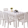 thumbnail image 4 of Grande Nappe Ronde Tricolore Nouvelle Nappe Chinoise Multicolore Optionnelle en Dentelle pour Table à Manger Nappe de Table Basse Nappe de Coiffeuse, 4 of 4