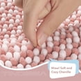 thumbnail image 2 of Juego de alfombras de baño Tindbea, extrasuaves y absorbentes, de chenilla, color rosa, 2 of 6