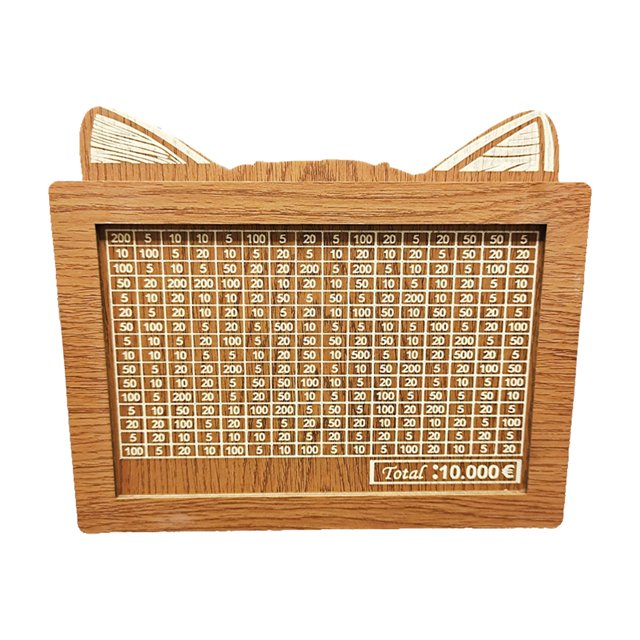 Hucha de madera con mostrador, hucha de madera, caja decorativa para ahorrar dinero, hogar 10000 euros