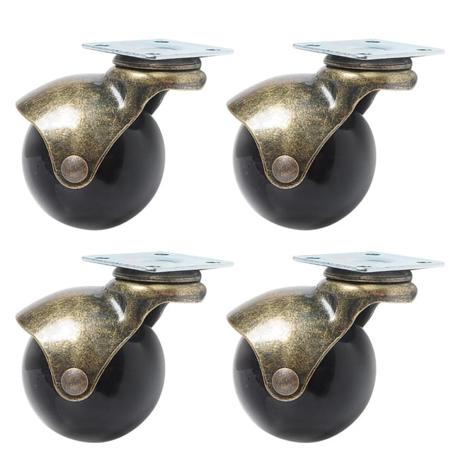Juego de 4 ruedas con capuchón, giratorias de 360°, de 2,0 pulgadas de diámetro y de bronce vintage para una movilidad suave