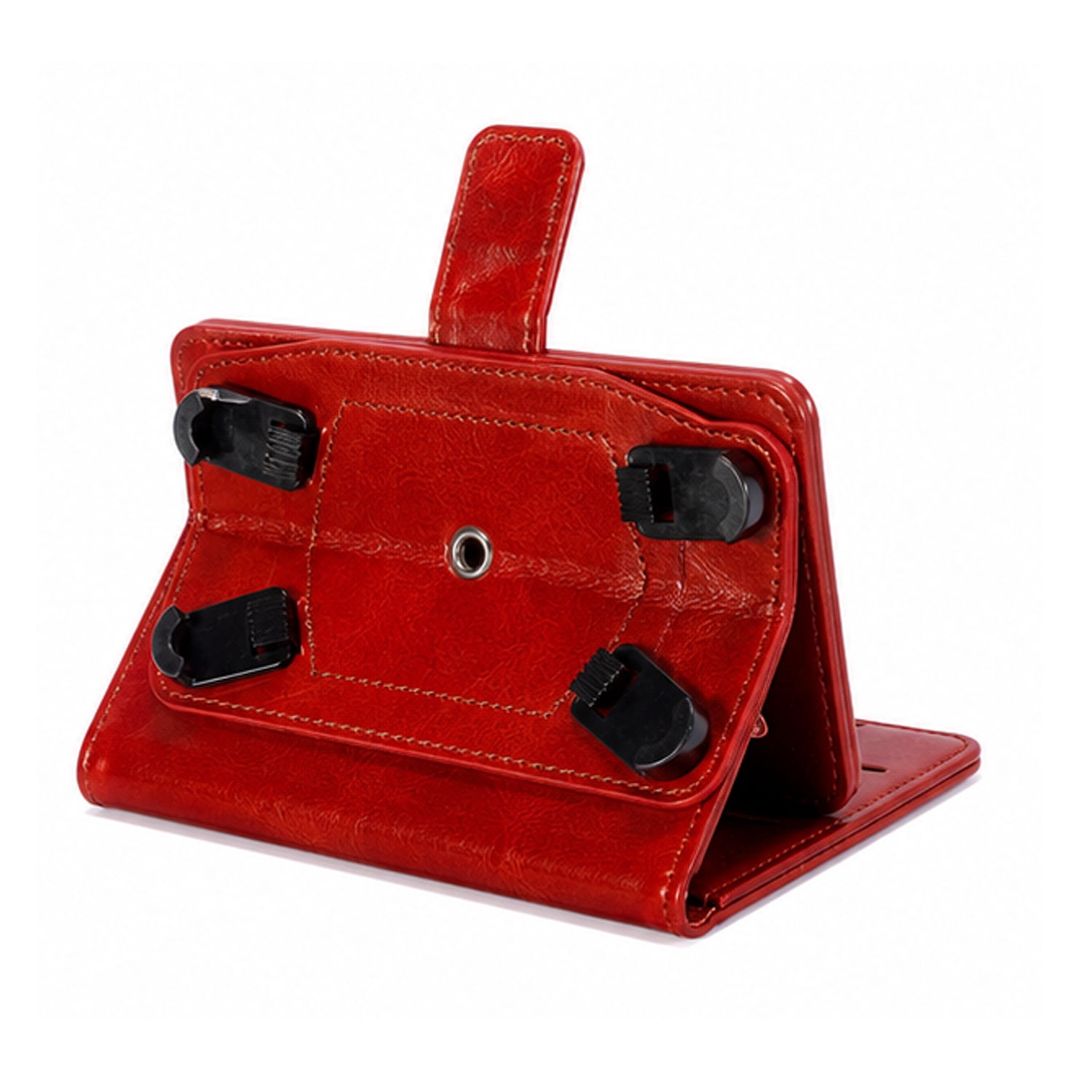 YUW-Small (4.5"-4.8") Universal Phone Wallet Cover with Adjustable Swivel Stand - Brown