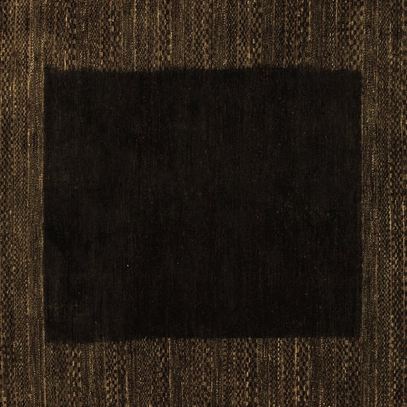 Ahgly Company Indoor Square Abstract Brown Modern Area Rugs, 8' Square