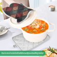 thumbnail image 3 of Yayeee Pot Holders Kitchen Heat Resistant with Pockets 7"x9.8" Cotton Oven Cooking Hot Pads, Red Tartan Pattern, 3 of 7