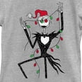 thumbnail image 2 of Girl's The Nightmare Before Christmas Jack Christmas Lights Graphic Tee Athletic Heather X Small, 2 of 5
