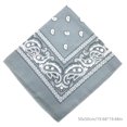 thumbnail image 3 of Eigraketly Moda Unisex Bandana Hop Pañuelo cuadrado grande Estampado de Cachemira Diadema Muñequeras Pañuelo para la cabeza Pañuelo de tinte Ciclismo Gris, 3 of 5