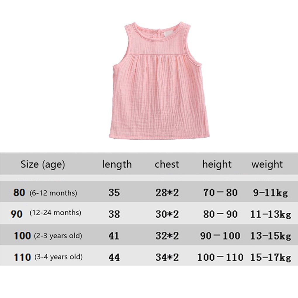 sleeveless t shirt for baby girl