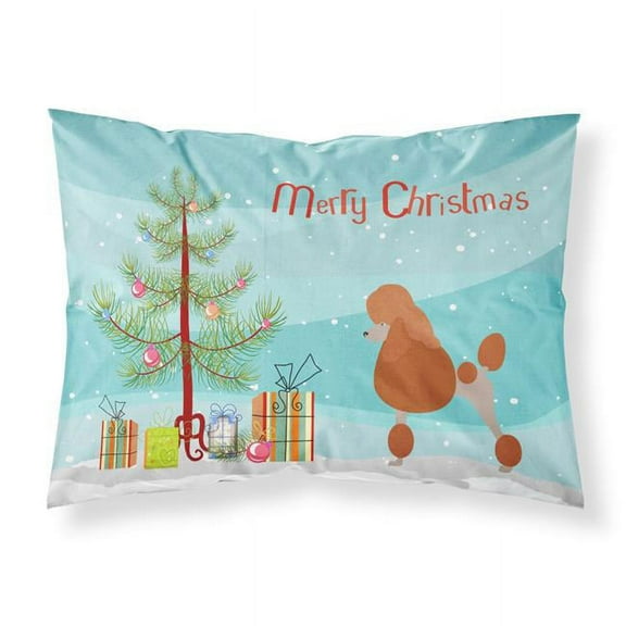 Carolines Treasures  Royal Poodle Christmas Fabric Standard Pillowcase
