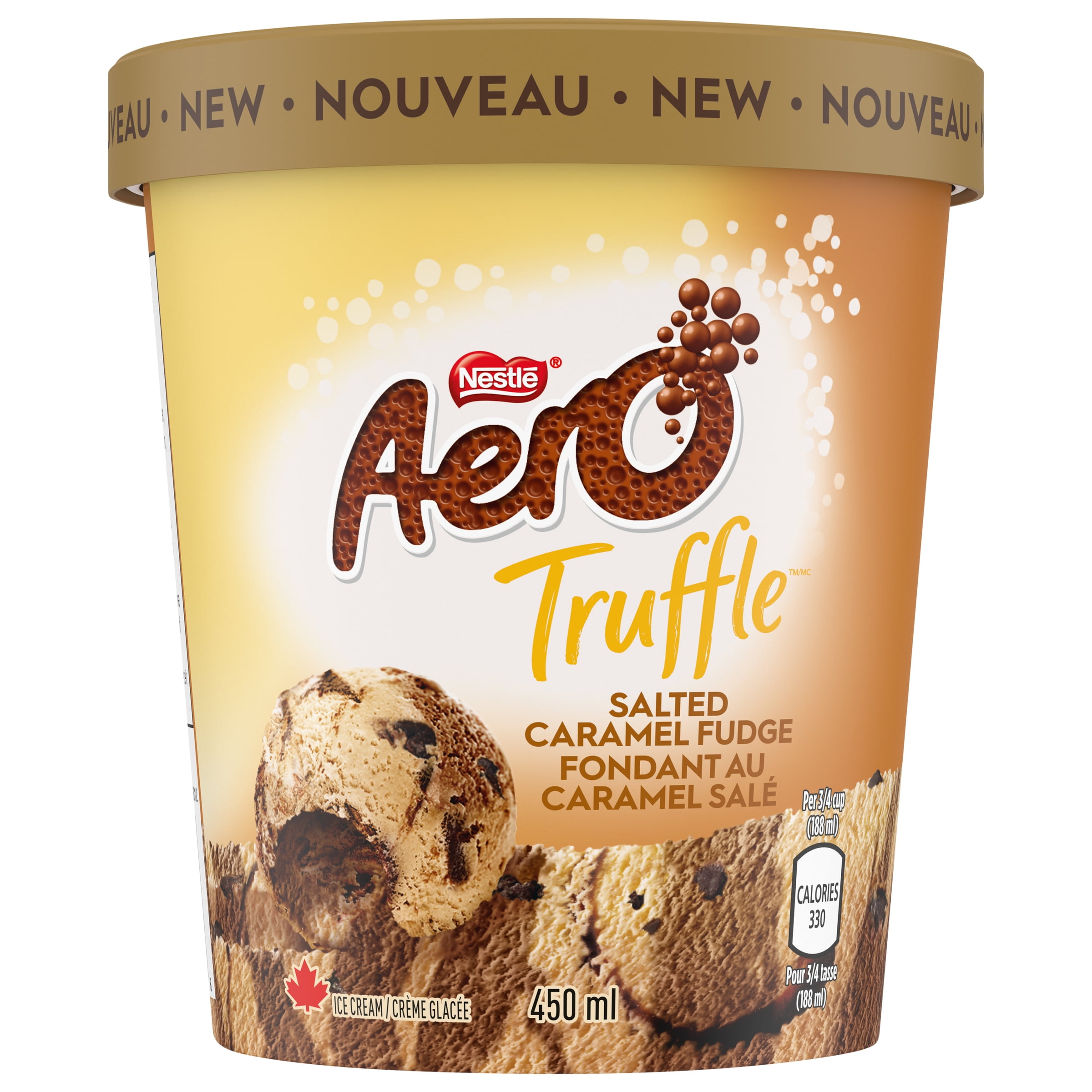 AERO Truffle Salted Caramel Ice Cream Tub, 450 ML