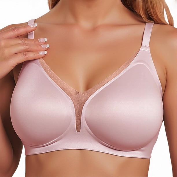 Brasier sin Varillas Mujer Sujetador de Mujer con Copas Grandes, Push up, sin Aros, de Satén, con Soporte Suave y Transpirable Mediana