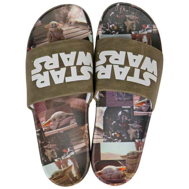 Star Wars Logo with The Child from the Mandalorian Scenes Sandal