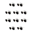 thumbnail image 2 of Gafas de Sol Poligonales Qarigey para Hombre y Mujer Lentes Polarizadas Doradas Oro Negro Gris C2 10Conjunto, 2 of 6