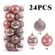 thumbnail image 3 of Juego de 24 adornos navideños de bolas de 8 cm, de plástico pintado, para colgar en el árbol de Navidad, accesorios de decoración navideña, 3 of 5