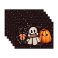 thumbnail image 2 of HaiSphere Halloween Placemats Set Linen Tablecloth for Dining Table - Stain Resistant Easy Clean Heat Insulated Halloween Decorations Indoor Kitchen Restaurant Home,A, 2 of 7