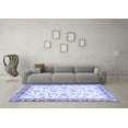 thumbnail image 3 of Ahgly Company Indoor Square Oriental Blue Traditional Area Rugs, 3' Square, 3 of 4