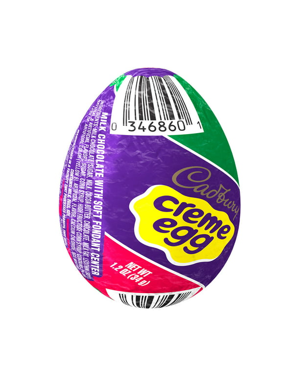 Cadbury Creme Egg Milk Chocolate and Fondant Easter Candy, Egg 1.2 oz
