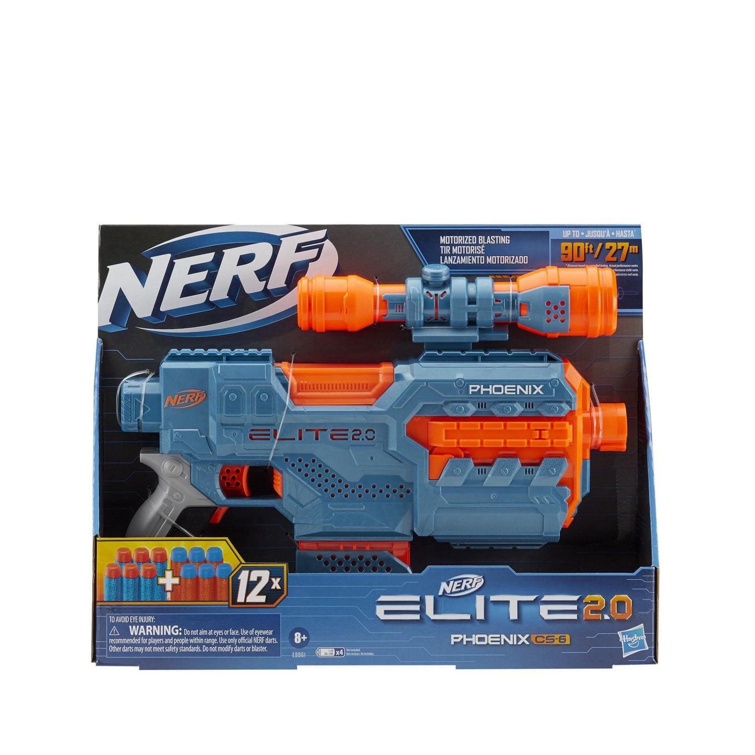 Nerf Elite 2.0 Phoenix CS-6 Motorized Blaster, 12 Official Nerf