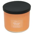 thumbnail image 3 of Bougie parfumée Mainstays à 3 mèches, enveloppée texturée Rose blanche et pêche, 14 oz, 3 of 6