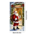 thumbnail image 3 of kladzum Christmas Decorations Door Curtain 71x35 Inches Background Cloth Door Cover Holiday Party Scene Layout - Christmas Door Covers for Front Door, Walls, Windows, Home Decor, 3 of 6