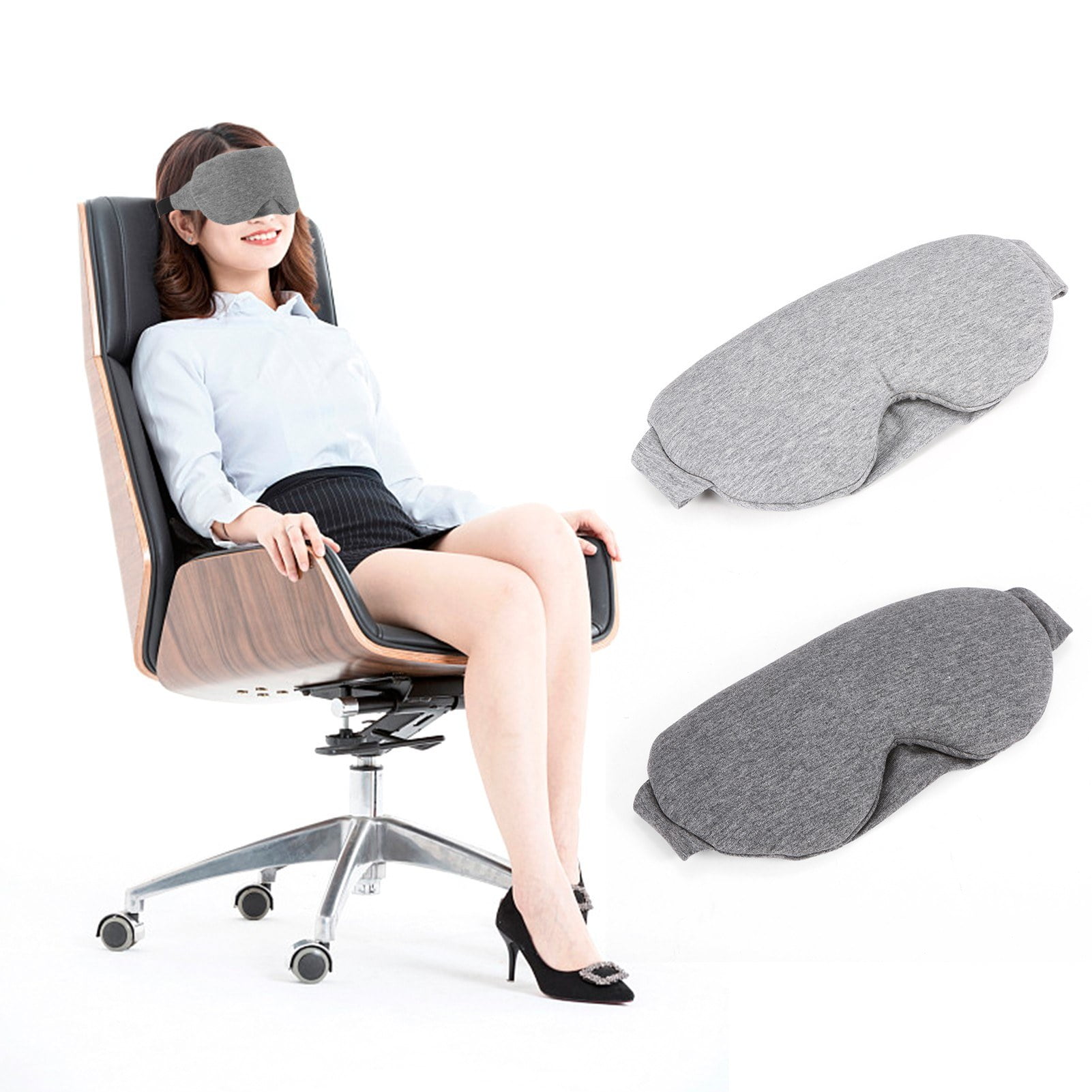 Cotton Light Blocking Sleep Eye Mask Soft Blindfold for Travel Use