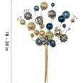 thumbnail image 4 of Gold and Blue Christmas Tree Picks Ornament Spray with Glitter Balls, Luxury Christmas Tree Picks Decorations for Wreaths, Garlands, Centerpieces, 4 of 9