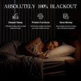 thumbnail image 3 of Galenzoov 40*90 inch Pinch Pleated Linen Curtains - 100% Black Out, Thermal Insulated Living Room Bedroom Curtain Double Layer Room Darkening Drapes with Hooks, 2 Panels, Pink, 3 of 8