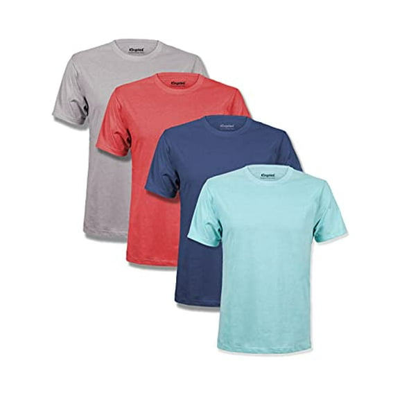 Kingsted T Shirts for Men Pack - Royally Comfortable - Soft & Smooth - Premium Cotton Blend - True Classic Short Sleeve Crewneck - Solid Color Assorted Multipack (Favorites, Large)