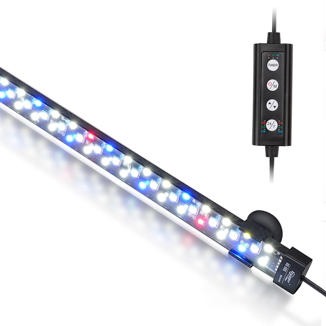 Luz LED para acuarios, modo 24/7, sumergible, 12 W, 72 perlas